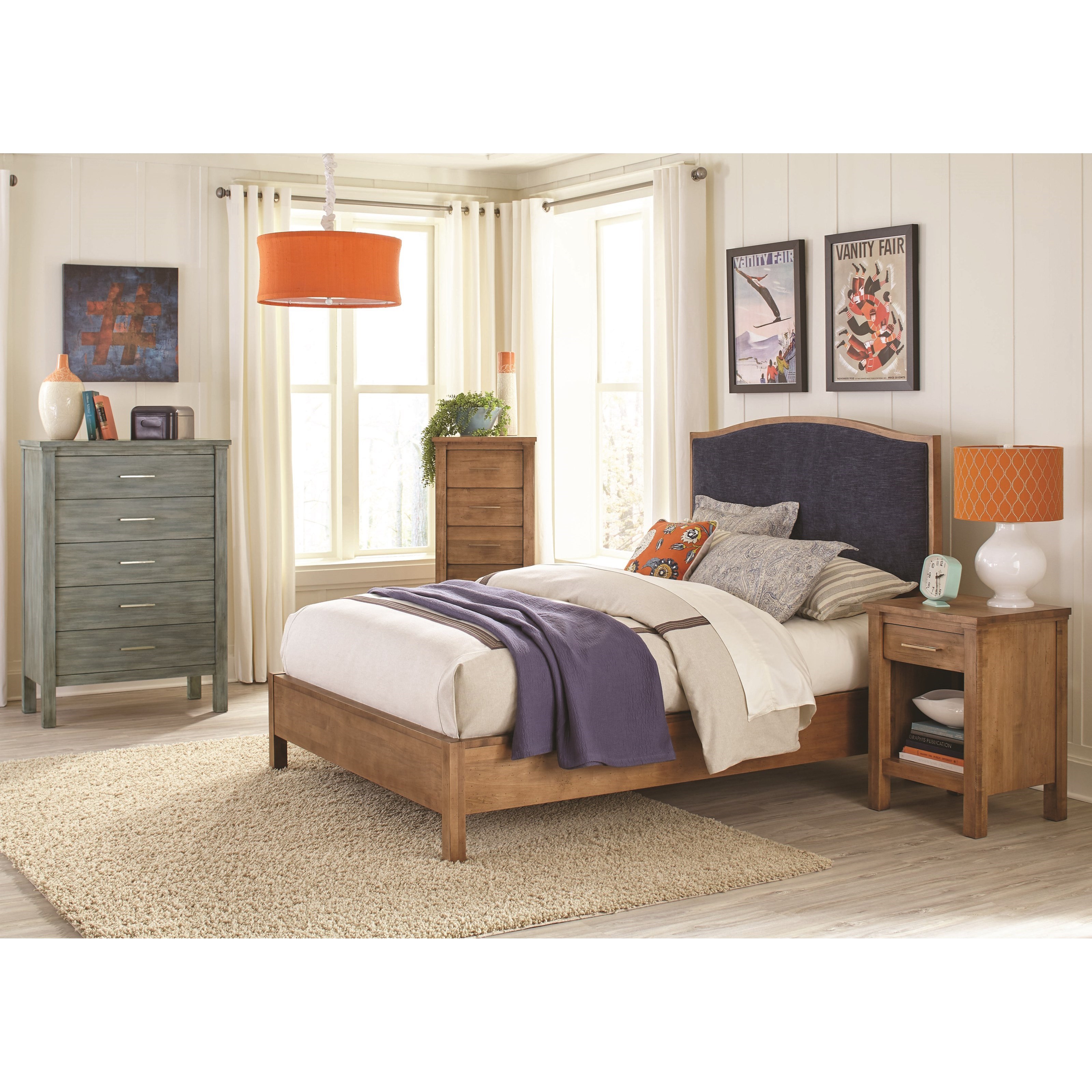 Bennett queen upholstered panel on sale headboard